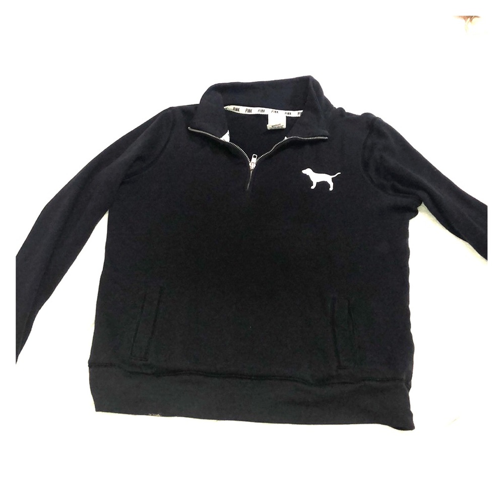 Zip-up black long sleeve shirt